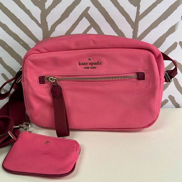 Kate Spade Chelsea Camera Bag & Coin Purse in Deep Dahlia - Picture 1 of 8